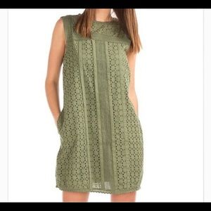 Gap Green Eyelet Shift Dress